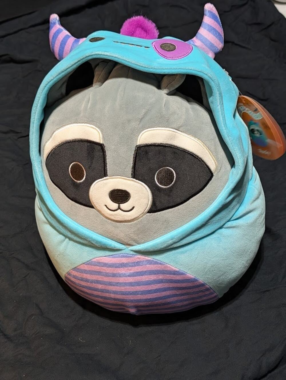 Squishmallows Rocky the Raccoon in Monster Costume 8" Halloween Plush NWT